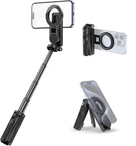 Ulanzi JJ03 Magnetic Tripod Selfie Stick Extendable iPhone Stand Handle Grip New - Picture 1 of 9