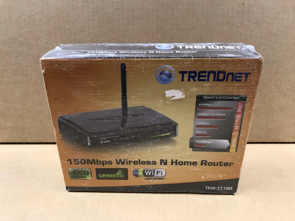 Factory Sealed TrendNet 150 Mbps Wireless Home Router - Image 1 of 4
