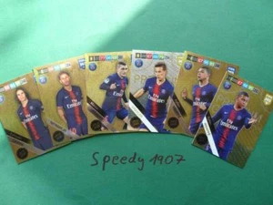 Panini Adrenalyn FIFA 18 19 tutti e 5 Paris PSG Limiteds completo 2019 Mbappe Neymar - Foto 1 di 1