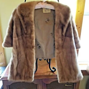Vintage Nerz Stola Cape 50er Jahre 2 Taschen Macy Little Shop  - Bild 1 von 5