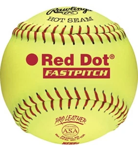 Rawlings Hot Seam Red Dot FastPitch Softball, 12" - Bild 1 von 2
