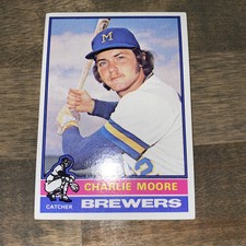 Charlie Moore 1976 Topps Milwaukee Brewers #116 A5