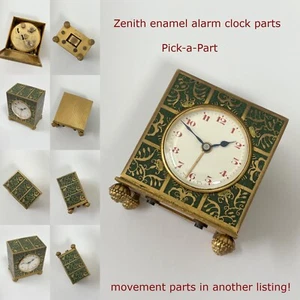 Zenith Emaille Wecker PICK-A-PART Gehäuse Kristall Zifferblatt Zeiger Lünette Schrauben - Bild 1 von 10