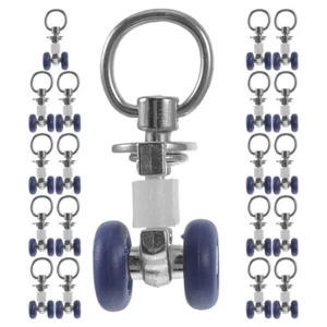 20 Stück an der Decke montiertes Vorhangschienensystem, Metallgleitrollen für - Bild 1 von 12