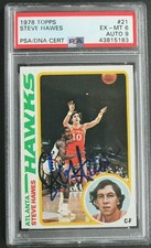 Steve Hawes Atlanta Hawks Autographed 1978 Topps #21 Signed Basketball Card PSA