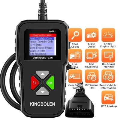Car OBD2 Scanner EOBD Check Engine Clear Fault Code Reader Car Diagnostic Tool - Image 1 of 4