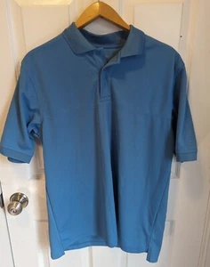 Cabelas Guidewear Vented Polo Shirt Sz M  Blue Outdoors Fishing Hiking Golf - Picture 1 of 8