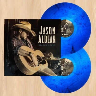 BLUE SMOKE VINYL----  JASON ALDEAN Rearview Town 2LP SET You Make It Easy   1108 Foto 1 de 4