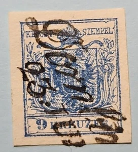 ÖSTERREICH 1850 9Kr, Gestempelt RAR S.SCAN - Bild 1 von 2