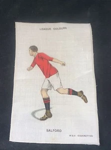 Tarjeta de cigarrillo de seda SALFORD Godfrey Phillips BDV Rugby League colores c1920 - Imagen 1 de 1