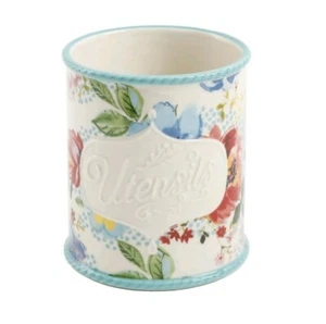 The Pioneer Woman ~ Multicolored Floral Design ~ Stoneware ~ Utensil Crock - Picture 1 of 11