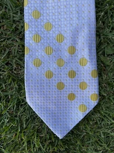 Vintage Textured Wide Polyester Polkadot Necktie (ivory, White, Gold) - Picture 1 of 6