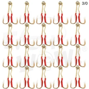 40pcs Fish WOW!® 3/0 Gold 4x Assist Hook for Vertical speed Knife Butterfly Jig - Picture 1 of 4
