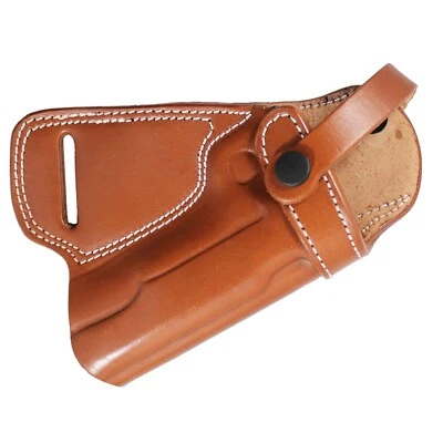 Handmade Leather Small of Back SOB Gun Holster with Retention Strap - Image 1 of 4