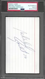 Michel Goulet BLACKHAWKS SIGNED AUTOGRAMM 3x5 INDEX CARD PSA / DNA AUTHENTIC - Bild 1 von 2
