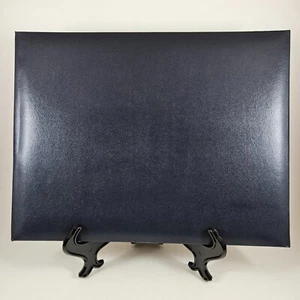 Porta Certificati Similpelle Blu 9"x11,5" Orizzontale - Ne contiene due 8,5"x11" - Foto 1 di 2
