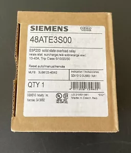 Siemens 48ATE3S00 3UB81234EW2 Solid State Overload Relay ESP200 - Picture 1 of 8