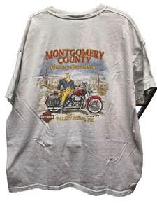 HARLEY DAVIDSON Pennsylvania VALLEY FORGE 2006 Tee shirt size 2XL Light Grey - Picture 1 of 6