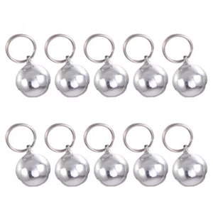 10Pcs for Dog Cat Collar Silver Small Pet Bells Accessories - Picture 1 of 12