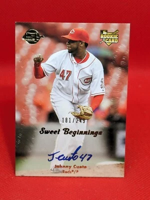 Johnny Cueto 2008 Upper Deck Sweet Spot Rookie Autograph Auto SP #131 *181/249* - Image 1 of 2