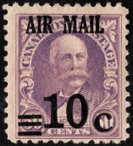 Canal Zone Stamp Scott # C4 Mint F-VF - 10 Cents on 50 Cents Surcharged Airmail - Picture 1 of 1