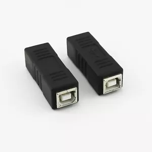 Black USB 2.0 B Female To B Female Scanner Printer Adapter Connector Converter - Picture 1 of 7