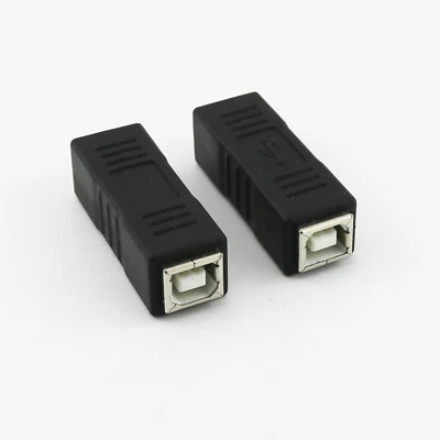 Black USB 2.0 B Female To B Female Scanner Printer Adapter Connector Converter - Image 1 of 4