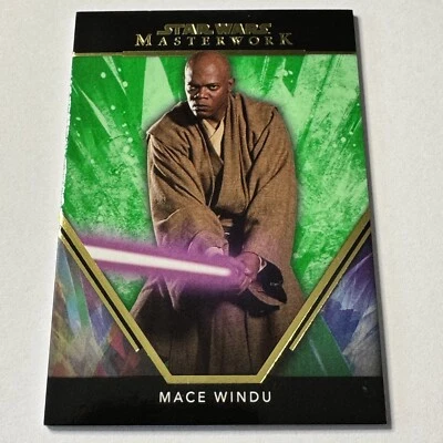 2024 Topps Star Wars Masterwork Mace Windu Green 42/99 #41 - Image 1 of 2