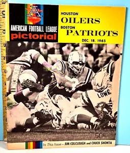 1965 Dec 18 Boston Patriots vs Houston Oilers AFL Football Program HIGH GRADE!π₯ - Picture 1 of 2
