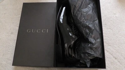 Gucci Vernice Diamond Patent Leather Shoes NIB Size 11/10.5 Black – Custom-Sized - Image 1 of 4