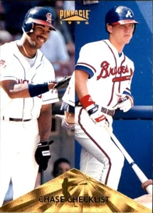 1996 Pinnacle #200 Garret Anderson Chipper Jones ATLANTA BRAVES CALIFORNIA ANGEL - Picture 1 of 2