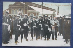 1911 Montreal Quebec Canada Winter Sports Snow Shoe Club Meet Postcard - Picture 1 of 2