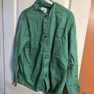 Magid Spark Guard Flame Resistant Jacket Green Mems L - Read Ad - Picture 1 of 6