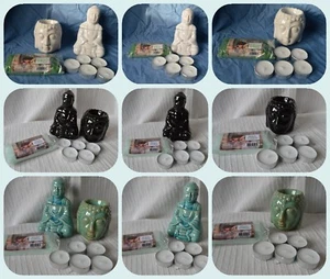 Ceramic Thai Buddha Oil Warmer Burner Simmering Granules Gift Set ornament wax - Picture 1 of 32