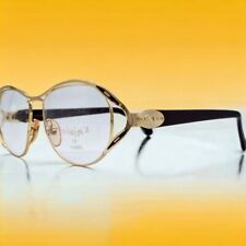 80s Vintage MINIM'S Gold Frame Eyeglasses Made France Classic Women's Style NOS