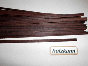 Holzleisten Palisander. Bis zu 300 mm lang. 0,6mm stark. 20 Leisten = 1 Stk - Picture 1 of 8