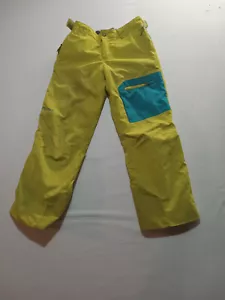 Marmot Lime Green Ski Snowboard Kids Winter Insulated GorTex Pants STAINED Large - Picture 1 of 15