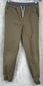 Cat & Jack Jungen 10 Khaki Jogginghose Kordelzug Vorder- & Gesäßtaschen Stretch - Bild 1 von 6