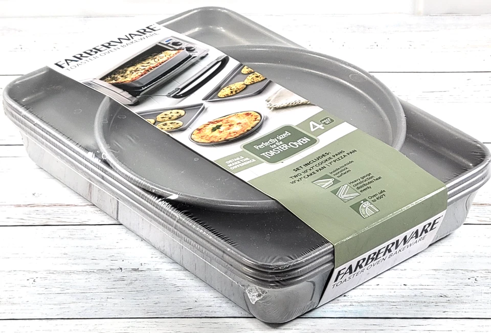 FARBERWARE Juego de utensilios para hornear horno tostador, 4 piezas, antiadherente Foto 1 de 1