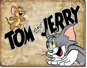 Blechschild Tom & Jerry Comic Trick Looney Tunes Fernsehen 30x40cm - Bild 1 von 1