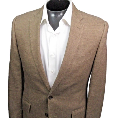 J Crew Sport Coat Ludlow 39R Brown Italian Fabric Linen Blend Double Vent - Image 1 of 4