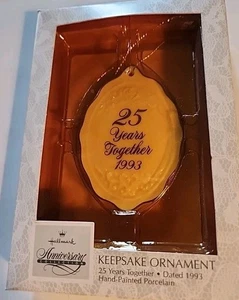 25 Aniversario 1992 Plata Recuerdos de Navidad-Recuerdos Sello Adorno - Imagen 1 de 1