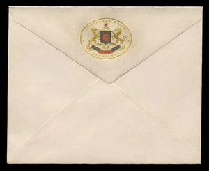 INDIA - PRINCELY STATES - STATIONERY - AMARNAGAR/KATHIAWAR - GOLD/MULTI ON WHITE - Picture 1 of 2