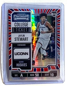 2025 Panini Contenders Red White Blue Stripes #17 JAYLIN STEWART UConn - Picture 1 of 2