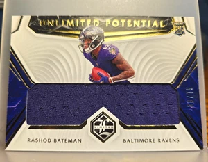 Panini Limited Unlimited Potential 2021/75 Rashod Bateman #UP-RB Rookie RC - Imagen 1 de 2