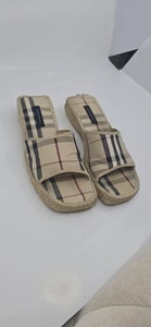 Burberry Nova Check Espadrille Pantoletten Größe EUR 38 US 7,5 Original - Bild 1 von 7