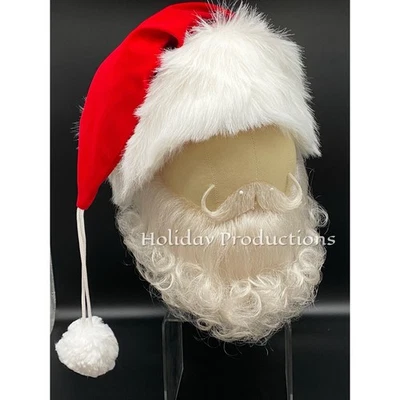 Deluxe Professional Santa Claus Ventilated Synthetic Beard & Mustache Set NEW - Image 1 of 4