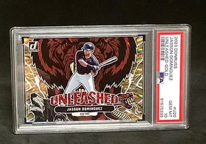 Jasson Dominguez 2023 Donruss UNLEASHED GOLD #U20 - 57/99 PSA 10 GEM MINT - Picture 1 of 2