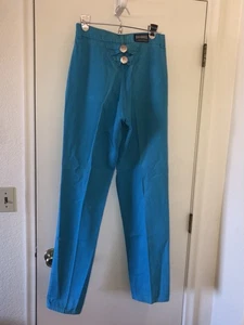 Jeans vintage Roughrider Circle T Teal Western vita alta impreziositi da donna 9/36 USA - Foto 1 di 7