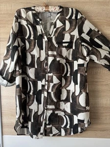LIBERTY Long - Bluse in Leinenoptik, Gr. XL 44 - Bild 1 von 5